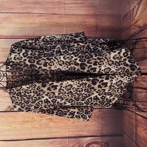 Peach Love Leopard Kimono Size M